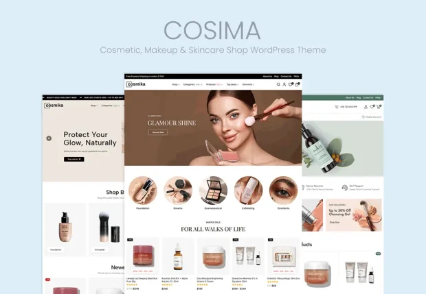 COSIMA - Cosmetic, Makeup & Skincare Shop WordPress Theme