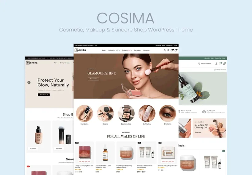 COSIMA - Cosmetic, Makeup & Skincare Shop WordPress Theme