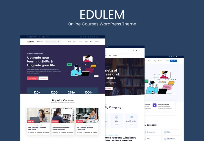 EDULEM – Online Courses WordPress Theme