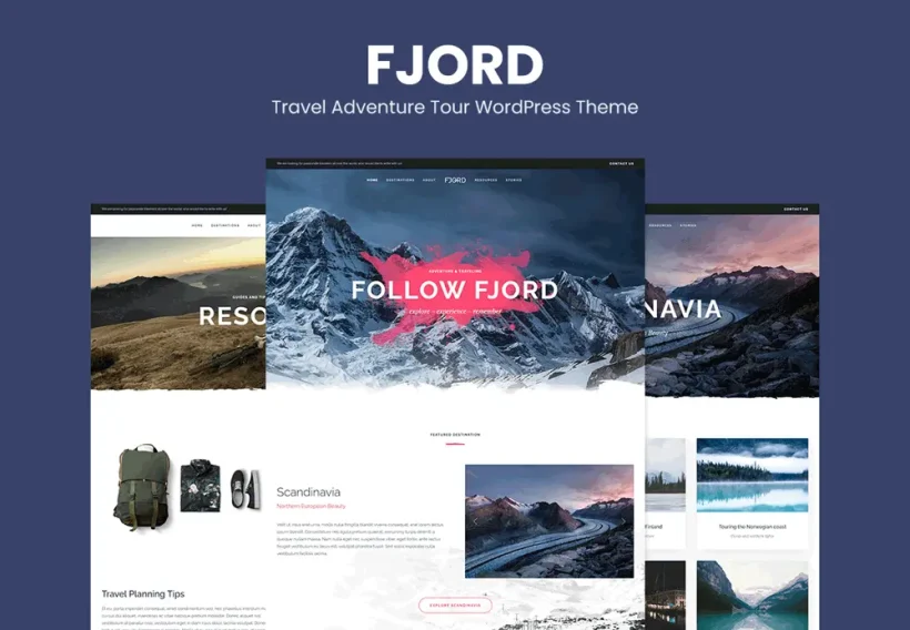 FJORD - Travel Adventure Tour WordPress Theme