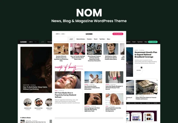 NOM - News, Blog & Magazine WordPress Theme