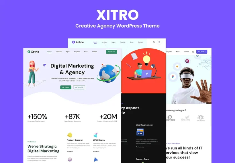 XITRO - Creative Agency WordPress Theme